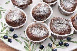 Chokolade muffins med æblemos - opskrift