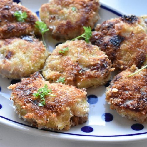 Panerede mørbradbøffer - pankopaneret mørbrad