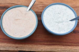 Dressing til tunmousse - opskrift på 2 slags dressinger