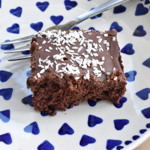 Chokoladekage med kokos - kakaokage i bradepande