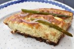 Frittata - med grønne asparges, rødløg og ost