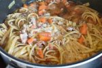 One pot spaghetti bolognese med hakket kylling - nem opskrift