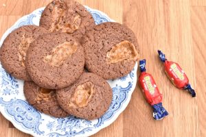 Dumle cookies med dumle karameller - opskrift
