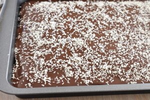 DSC_1410 • nogetiovnen.dk Chokoladekage med kokos - opskrift på kakaokage i bradepande