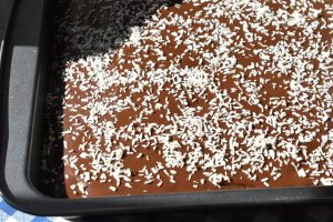 DSC_1413 • nogetiovnen.dk Chokoladekage med kokos - opskrift på kakaokage i bradepande