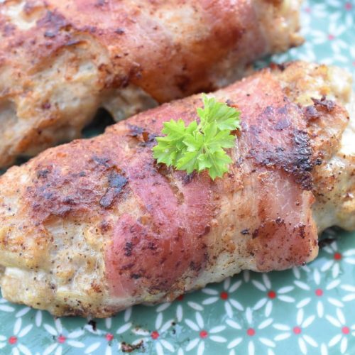 Farsruller med bacon på pande - af frikadellefars