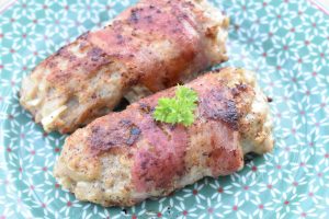 DSC_0454 • nogetiovnen.dk Farsruller med bacon på pande - af frikadellefars