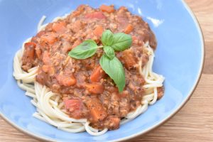 Kyllinge bolognese med hakket kylling - opskrift