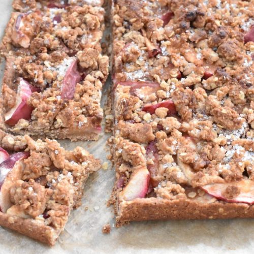 Æblesnitter med havregryn - lækre og sprøde - opskrift