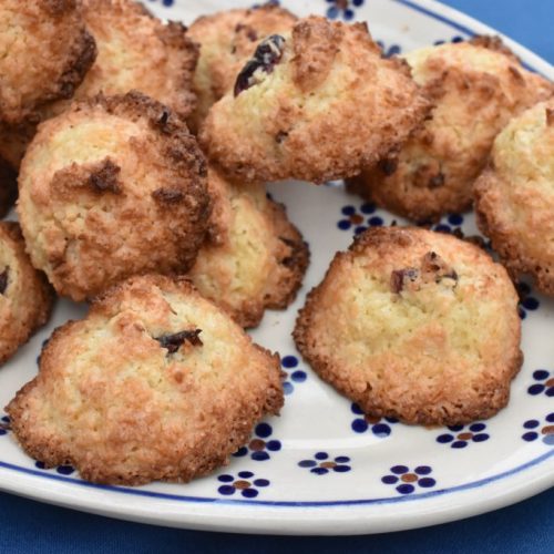 Kokostoppe med tranebær - lækre kager