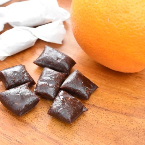 Karameller med appelsinsmag - appelsinkarameller med kakao
