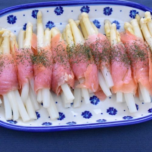 Røget laks med hvide asparges - til tapas eller forret