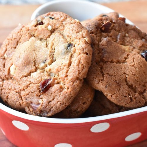 Tranebær cookies med brunet smør