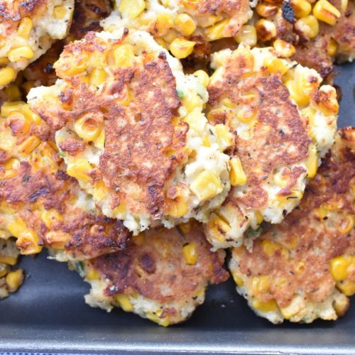 Majsdeller - opskrift på vegetariske majsfrikadeller