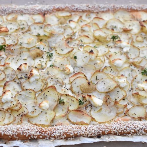Butterdejstærte med kartofler - nem opskrift
