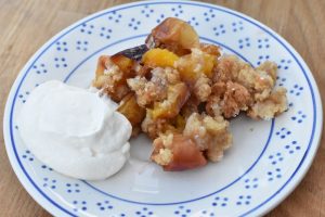 DSC_1308 2 • nogetiovnen.dk Fersken crumble - nem opskrift på frugttærte med crumble