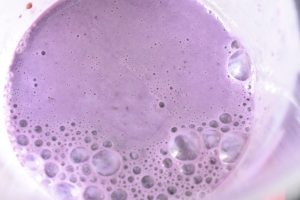 Den færdige brombærsmoothie. Kan sies hvis du ønsker den kernefri