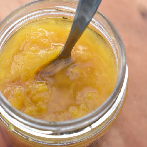 Mangokompot med vanilje - nem opskrift